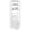 vidaXL Support de rangement 3 niveaux de toilette Argenté 53x28x169 cm