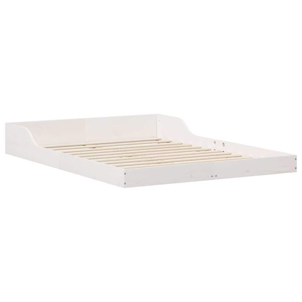 vidaXL Cadre de lit Blanc 120 x 190 cm Pin massif