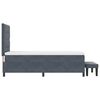 vidaXL Lit &agrave; ressorts avec matelas Gris fonc&eacute; 80 x 200 cm Velours