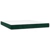 vidaXL Sommier &agrave; lattes de lit et matelas Vert fonc&eacute; 160x200cm Velours