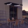 vidaXL Auvent manuel r&eacute;tractable avec LED 350x250 cm Anthracite