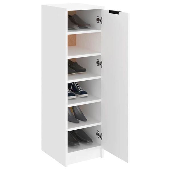 vidaXL Armoire &agrave; chaussures Blanc 30x35x100 cm Bois d'ing&eacute;nierie