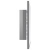 vidaXL Miroir LED de salle de bain Gris brillant 40x8,5x37cm Acrylique