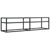 vidaXL Meuble TV Marbre blanc 160x40x40,5 cm Verre tremp&eacute;