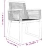 vidaXL Ensemble &agrave; manger de jardin 7 pcs Noir Rotin PVC