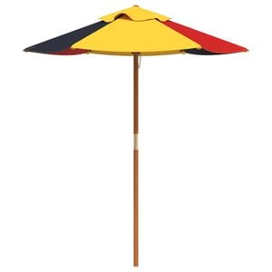vidaXL Parasol de jardin pour enfants avec poteau en bois &Oslash;120x140 cm