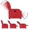 vidaXL Fauteuil inclinable Rouge Similicuir