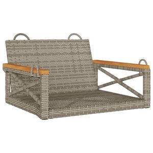 vidaXL Balancelle gris 63x62x40 cm r&eacute;sine tress&eacute;e