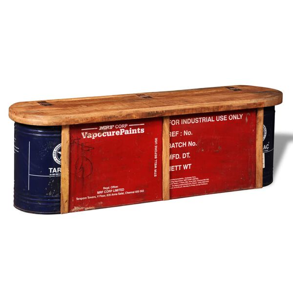 vidaXL Banc de rangement Bois de r&eacute;cup&eacute;ration solide