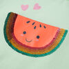 T-shirt enfants manches &agrave; volants vert tendre 92