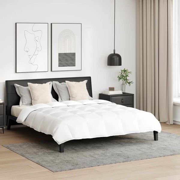 vidaXL Ensemble de Duvet avec oreiller 3 pcs Blanc Plume de canard