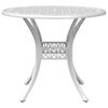 vidaXL Table de jardin blanc &Oslash;90x75 cm aluminium coul&eacute;