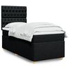 vidaXL Sommier &agrave; lattes de lit et matelas Noir 80x200 cm Tissu