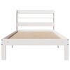 vidaXL Cadre de lit avec t&ecirc;te de lit sans matelas blanc 90x190 cm