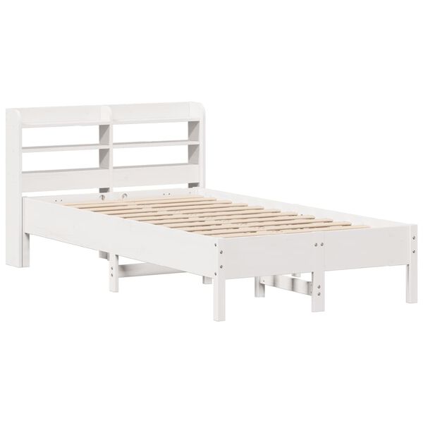 vidaXL Cadre de lit sans matelas blanc 90x200 cm bois de pin massif