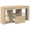 vidaXL Meuble TV LED d'Angle Ch&ecirc;ne Sonoma 100 x 40 x 50 cm