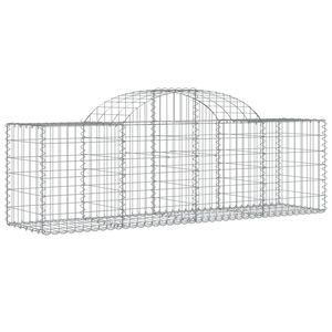 vidaXL Panier de gabions arqu&eacute; 200x50x60/80 cm Fer galvanis&eacute;
