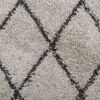 vidaXL Tapis shaggy &agrave; poils longs moderne beige anthracite 120x120 cm