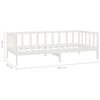 vidaXL Lit de jour sans matelas avec tiroirs 90x200 cm blanc