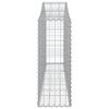 vidaXL Paniers &agrave; gabions arqu&eacute;s 3 pcs 200x30x80/100 cm Fer galvanis&eacute;