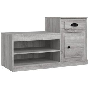 vidaXL Armoire &agrave; chaussures sonoma gris 100x42x60 cm bois d'ing&eacute;nierie