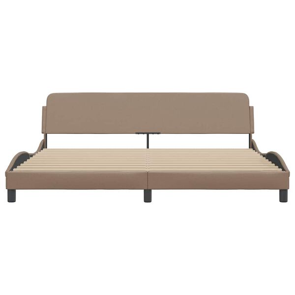 vidaXL Cadre de lit Dover cappuccino 200x200 cm similicuir