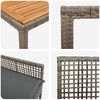vidaXL Ensemble de salle &agrave; manger pour jardin 3 pcs Gris polyrotin