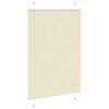 vidaXL Store pliss&eacute; cr&egrave;me 85x100 cm largeur du tissu 84,4 cm polyester