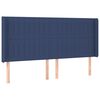 vidaXL Sommier &agrave; lattes de lit matelas et LED Bleu 180x200 cm Tissu