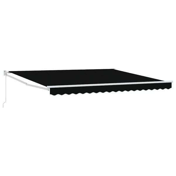 vidaXL Auvent r&eacute;tractable manuel Noir 400 &times; 300 cm
