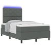 vidaXL Lit &agrave; ressorts avec matelas Gris fonc&eacute; 120 x 190 cm tissu
