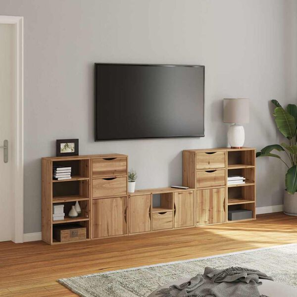 vidaXL Meubles TV 5 pcs avec rangement ODDA bois de pin massif
