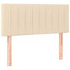vidaXL Sommier &agrave; lattes de lit matelas et LED cr&egrave;me 120x190 cm tissu