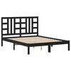 vidaXL Cadre de lit sans matelas noir 140x190 cm bois massif