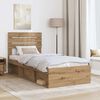 vidaXL Cadre de lit Ch&ecirc;ne artisan 100 x 200 cm Pin massif
