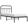 vidaXL Cadre de lit m&eacute;tal sans matelas avec t&ecirc;te de lit noir 80x200 cm