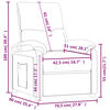 vidaXL Fauteuil inclinable Cr&egrave;me Tissu