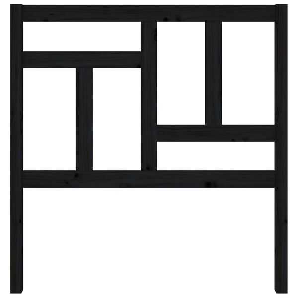 vidaXL Tête de lit Noir 95,5x4x100 cm Bois massif de pin