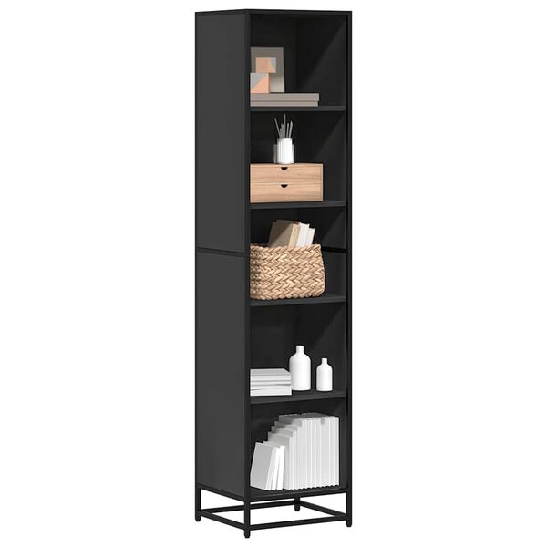 vidaXL Biblioth&egrave;que noir 40x35x170,5 cm bois d'ing&eacute;nierie
