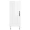 vidaXL Buffet haut Blanc brillant 34,5x34x180 cm Bois d'ing&eacute;nierie