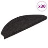 vidaXL Tapis d'escalier auto-adh&eacute;sifs 30 pcs anthracite 65x22,5x3,5 cm