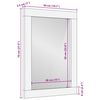 vidaXL Miroir de salle de bain avec miroir Marron 50 x 70 x 2,5 cm