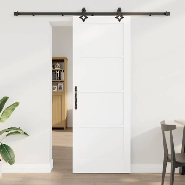vidaXL Porte coulissante ORKDAL Blanc 78 x 211 cm Pin massif