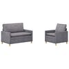 vidaXL Ensemble de Canap&eacute;s 2 pcs Gris clair Polyester