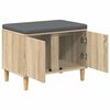 vidaXL Banc d'entr&eacute;e avec coussin Ch&ecirc;ne Sonoma 60 x 38 x 46 cm