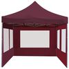 vidaXL Tente de réception pliable avec parois Aluminium 6x3 m Bordeaux