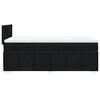 vidaXL Sommier &agrave; lattes de lit avec matelas Noir 100x200 cm Tissu