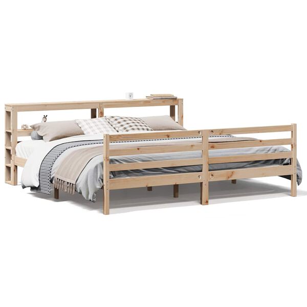 vidaXL Cadre de lit sans matelas 200x200 cm bois massif de pin