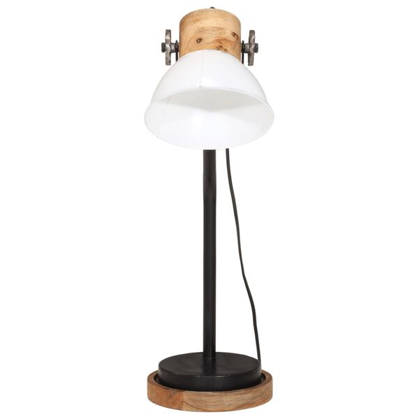vidaXL Lampe de bureau 25 W blanc 18x18x60 cm E27