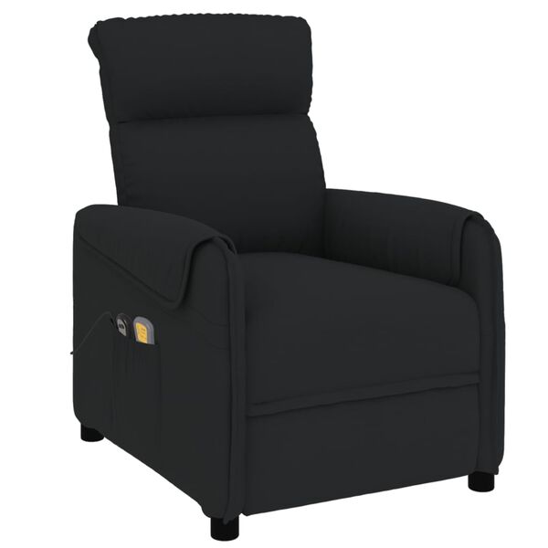 vidaXL Fauteuil de massage Noir Tissu
